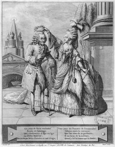 Voltaire gekroond door Mademoiselle Clairon, gegraveerd door Jean Victor door Claude Louis Desrais